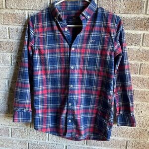Vineyard Vines Red and Blue Plaid Shirt